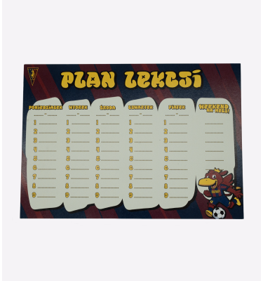 Plan lekcji granat/bordo